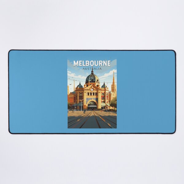 Item preview, Melbourne Australia Travel Art Vintage designed and sold by KrisSidDesigns.