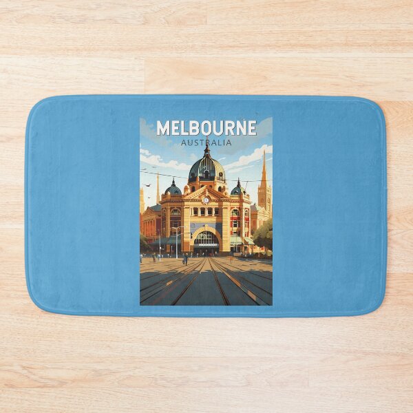 Item preview, Melbourne Australia Travel Art Vintage designed and sold by KrisSidDesigns.
