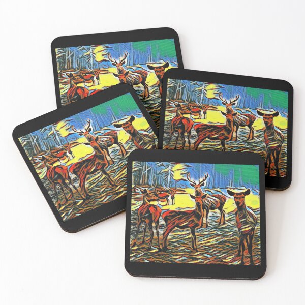 Item preview, Colorful Deer Art - Art Deco Style designed and sold by TGAL2.