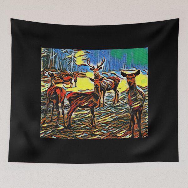 Item preview, Colorful Deer Art - Art Deco Style designed and sold by TGAL2.