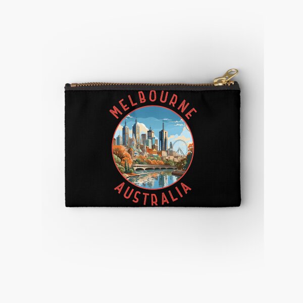 Artikelvorschau, Melbourne Australien Retro Distressed Circle entworfen und verkauft von KrisSidDesigns.
