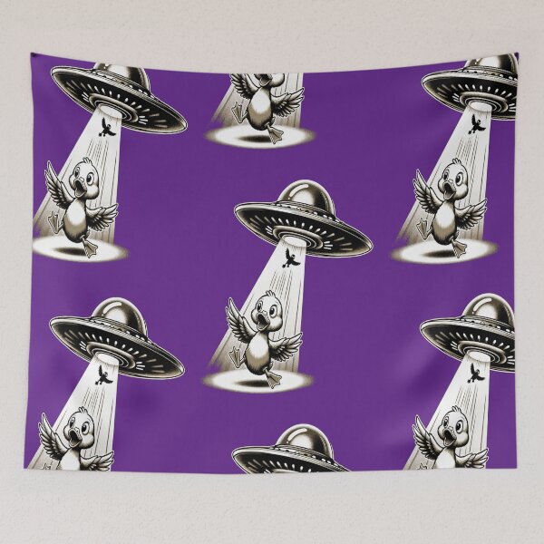 Item preview, Ducks being abducted by a UFO designed and sold by WiltedCabbage.