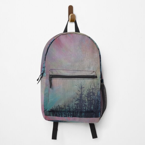 Item preview, Northern Lights over Pine Forest designed and sold by StomperMcEwan.