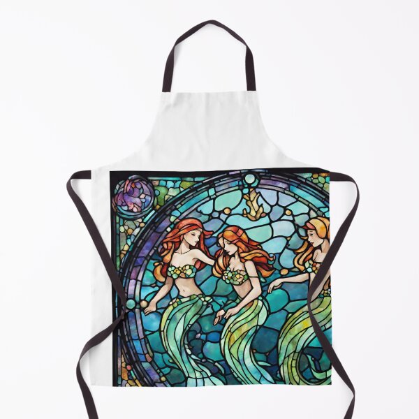 Item preview, colorful stained glass with animals, siren designed and sold by GroonSpace.