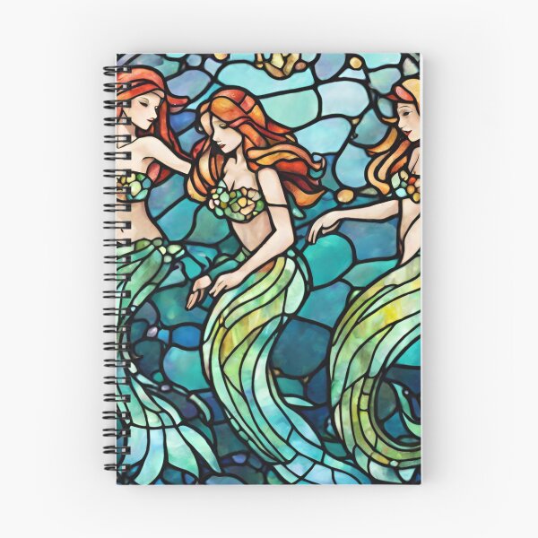 Item preview, colorful stained glass with animals, siren designed and sold by GroonSpace.
