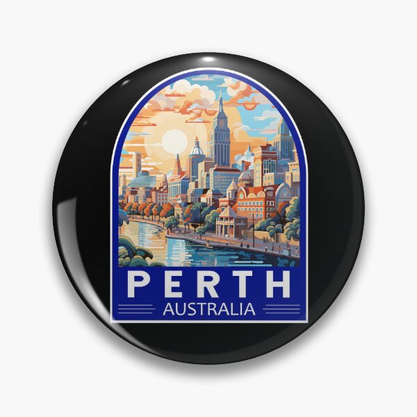 Item preview, Perth Australia Travel Art Emblem designed and sold by KrisSidDesigns.