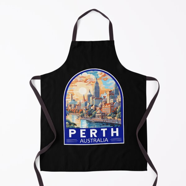 Artikelvorschau, Perth Australien Reisekunst-Emblem entworfen und verkauft von KrisSidDesigns.