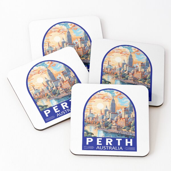 Item preview, Perth Australia Travel Art Emblem designed and sold by KrisSidDesigns.