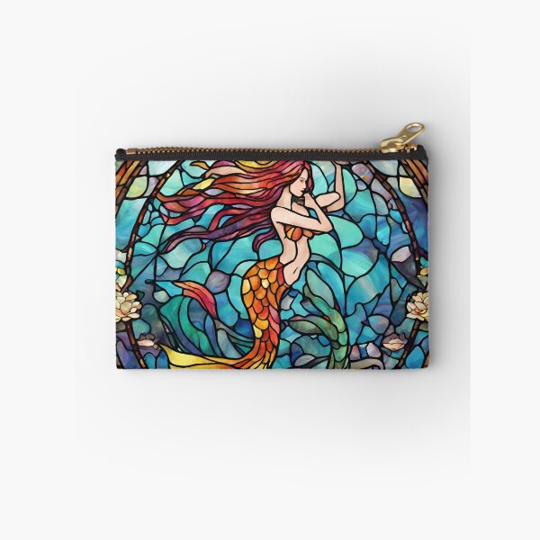 Item preview, colorful stained glass with animals, siren 2 designed and sold by GroonSpace.