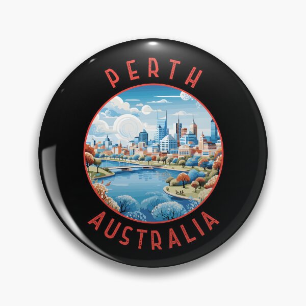Item preview, Perth Australia Retro Distressed Circle designed and sold by KrisSidDesigns.