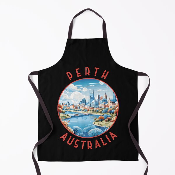 Artikelvorschau, Perth Australien Retro Distressed Circle entworfen und verkauft von KrisSidDesigns.