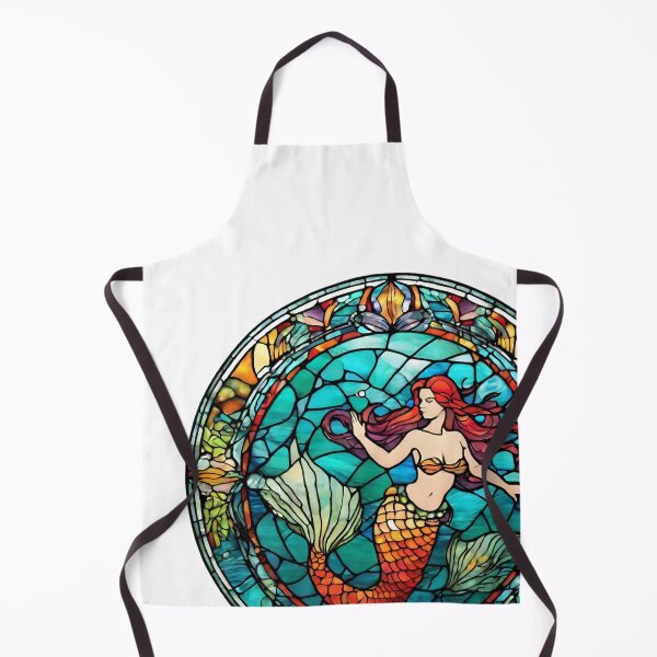 Item preview, colorful stained glass with animals, siren 3 designed and sold by GroonSpace.
