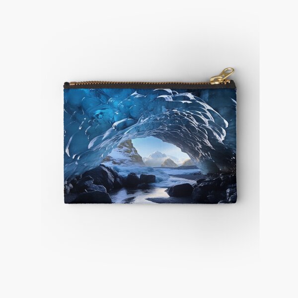 Item preview, Inside a cave in Iceland at sunrise - Landscape photography designed and sold by TheArtistOf2022.