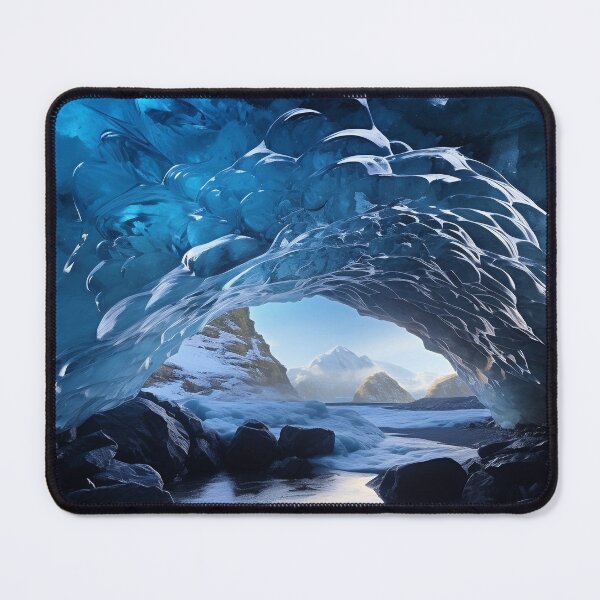 Item preview, Inside a cave in Iceland at sunrise - Landscape photography designed and sold by TheArtistOf2022.