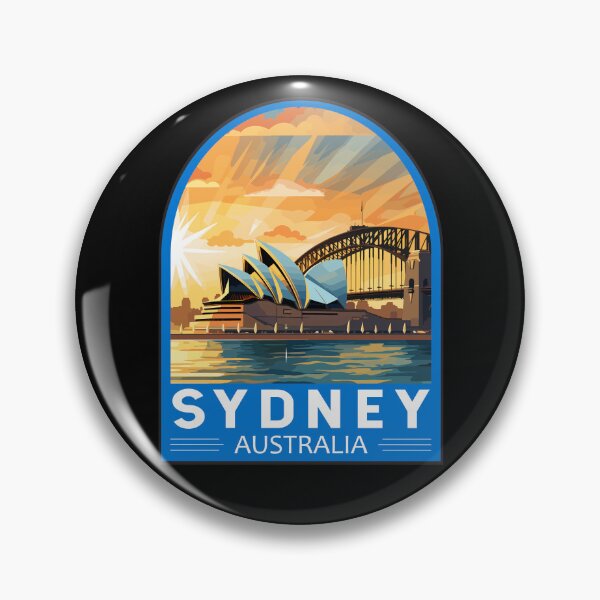 Artikelvorschau, Sydney Australien Reisekunst-Emblem entworfen und verkauft von KrisSidDesigns.