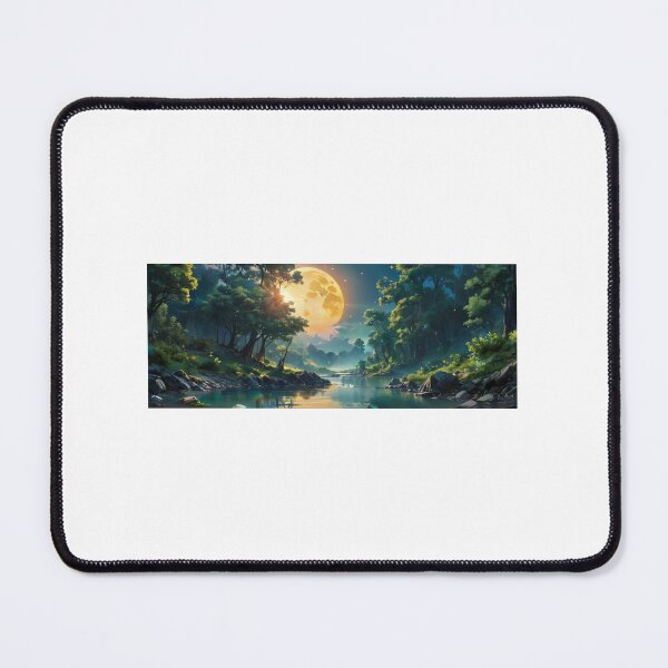 Item preview, Epic Moon Over Jungle River designed and sold by HappyShiitake.