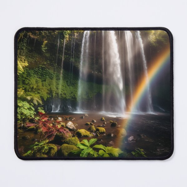 Item preview, Forest with waterfalls at sunset long exposure - Landscape photography designed and sold by TheArtistOf2022.