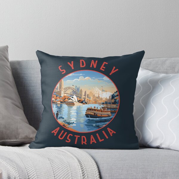 Item preview, Sydney Australia Retro Distressed Circle designed and sold by KrisSidDesigns.