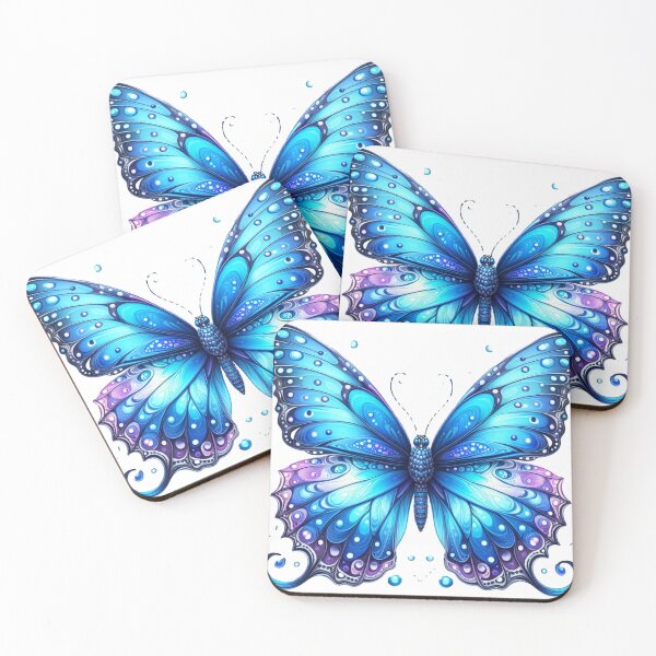 Artikelvorschau, Ein wunderschöner blauer Schmetterling. Clip Art. entworfen und verkauft von LindaV44.