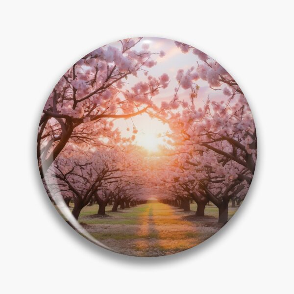 Item preview, Pink trees forest with path in China - Landscape photography designed and sold by TheArtistOf2022.