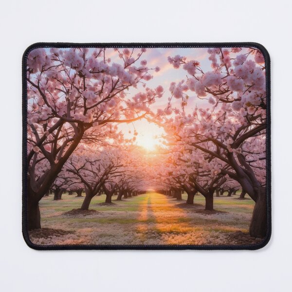 Item preview, Pink trees forest with path in China - Landscape photography designed and sold by TheArtistOf2022.