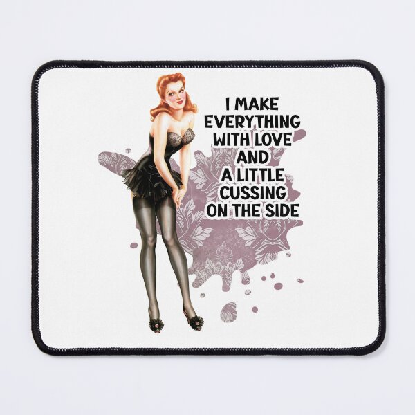 Item preview, Retro Housewife Humor Redhead pin-up Girl in Black  designed and sold by adriana-holmes.