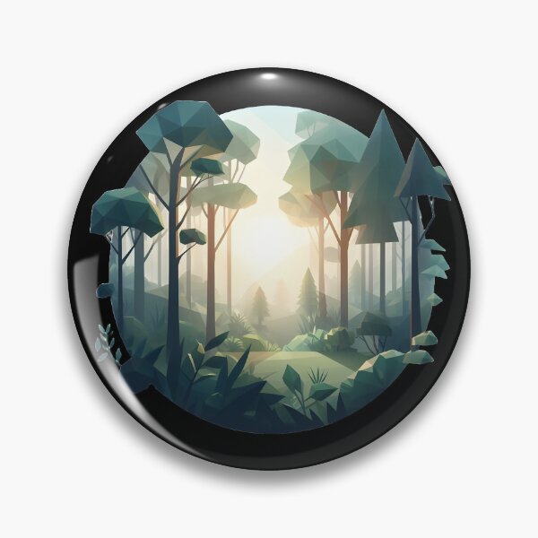 Item preview, Low Poly Forest at Sunrise designed and sold by SebastianArt75.