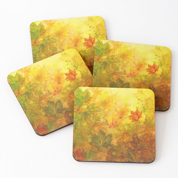 Item preview, Abstract fall leaves painting designed and sold by KarenKaspar.