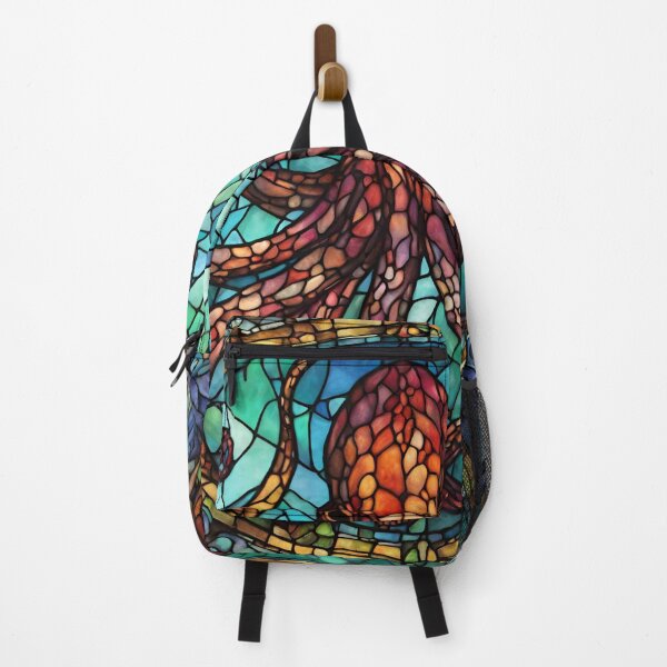 Item preview, colorful stained glass with animals, octopus, kraken designed and sold by GroonSpace.