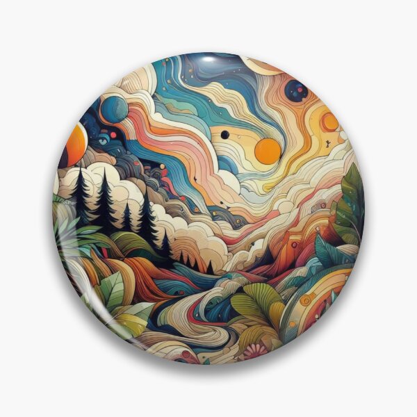 Item preview, Colorful abstract landscape designed and sold by tipitoes.