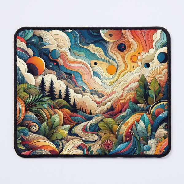Item preview, Colorful abstract landscape designed and sold by tipitoes.