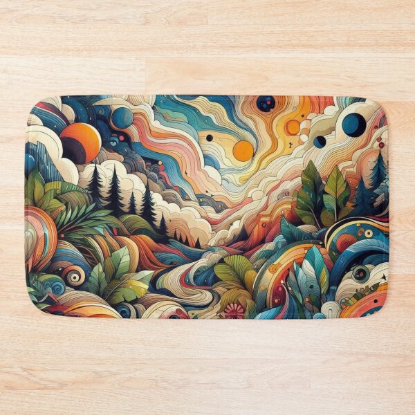 Item preview, Colorful abstract landscape designed and sold by tipitoes.