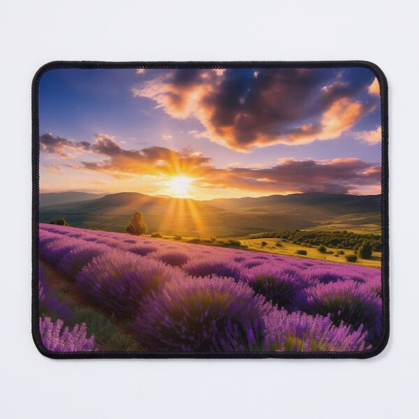 Item preview, Fields of lavender at sunset long exposure - Landscape photography designed and sold by TheArtistOf2022.
