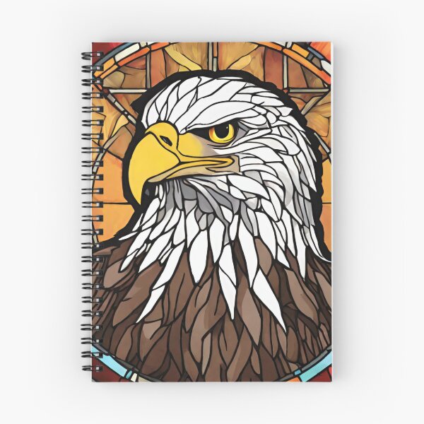 Item preview, colorful stained glass with animals, eagle designed and sold by GroonSpace.