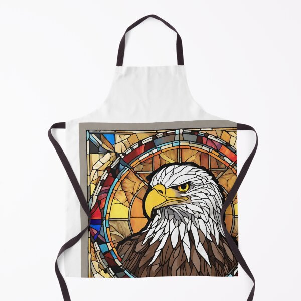 Item preview, colorful stained glass with animals, eagle designed and sold by GroonSpace.