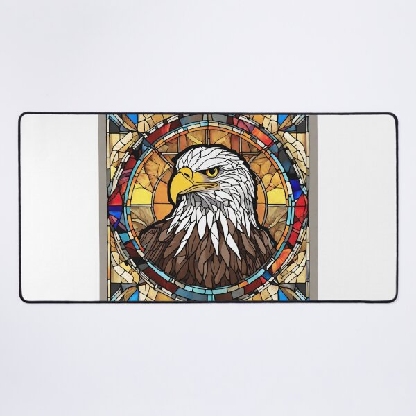 Item preview, colorful stained glass with animals, eagle designed and sold by GroonSpace.