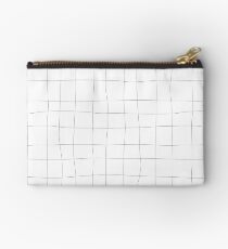 Black and white check, square Studio Pouch