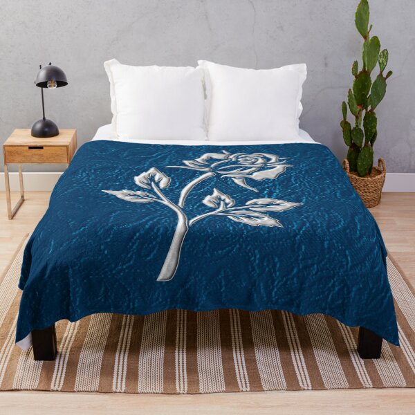 Item preview, Encaje azul con rosa plateada designed and sold by m2inspiration.