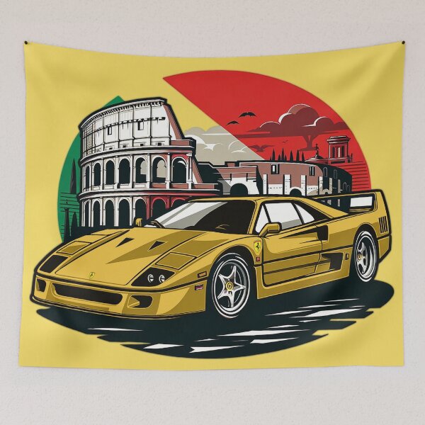 Item preview, Yellow F40 the Italian Icon designed and sold by mugooooo.