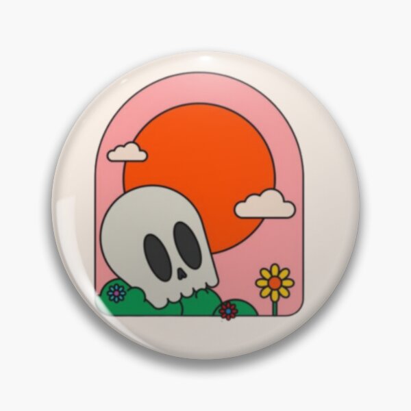 Item preview, cute skull head with flowers designed and sold by Carluigicooo.