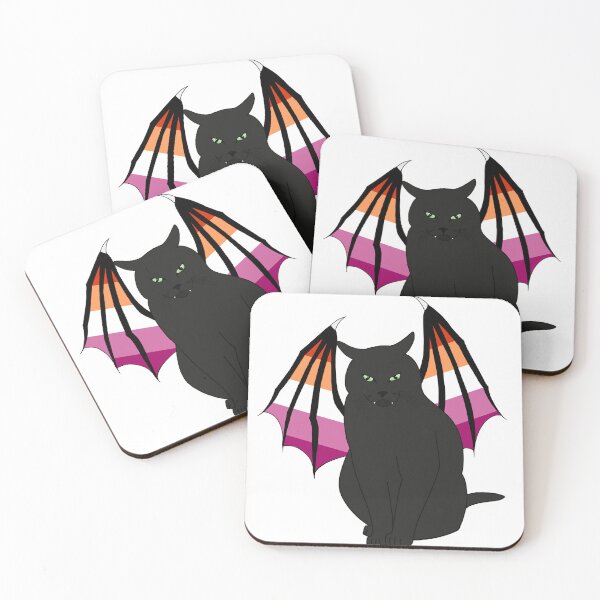 Item preview, Lesbian Pride Dragon Cat designed and sold by ashstash.