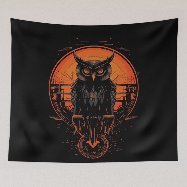 Item preview, Evil Black Metal Owl  - Industrial Horror Style designed and sold by EternalDelight1.