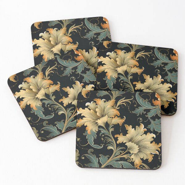 Item preview, Green and Gold Floral Pattern designed and sold by Rustybaker28.
