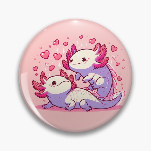 Item preview, Cute pink axolotls Falling in Love designed and sold by Mr Pyuku.