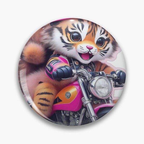 Item preview, An adorable Cute tiger in sunglasses riding motorcycle  designed and sold by gemyful.