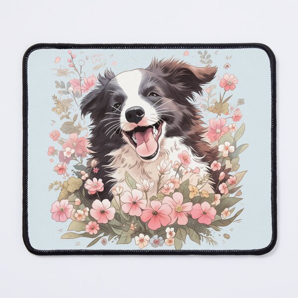 Item preview, Floral Bliss Border Collie designed and sold by CleverboyDsgns.