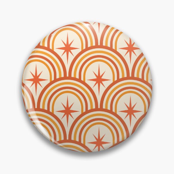 Item preview, Mid Century Atomic Starbursts on Retro Rainbow Pattern  designed and sold by Yasminepatterns .