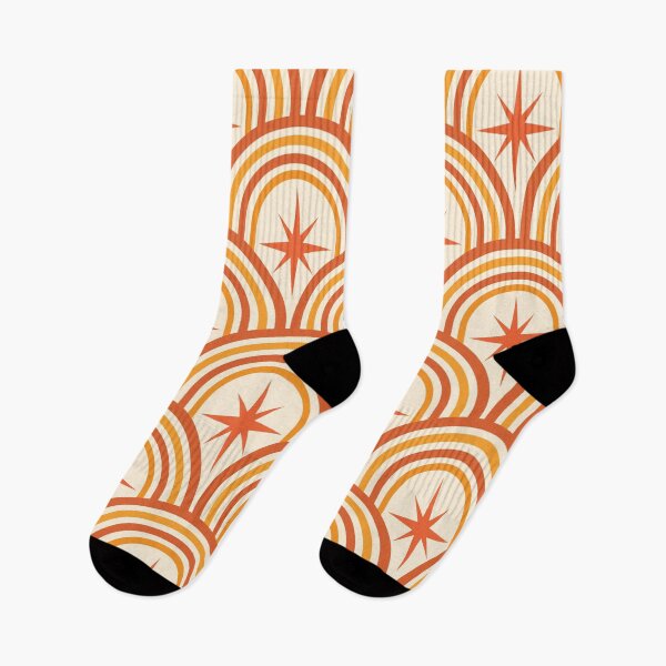 Item preview, Mid Century Atomic Starbursts on Retro Rainbow Pattern  designed and sold by Yasminepatterns .