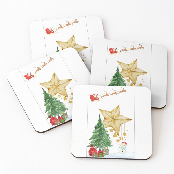 Item preview, "Starry Night: Magical Winter with Santa and Stars" designed and sold by Power-OF-You.