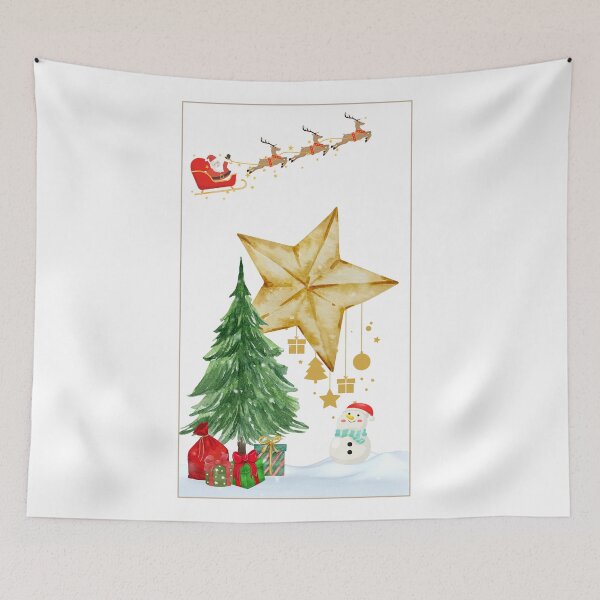 Item preview, "Starry Night: Magical Winter with Santa and Stars" designed and sold by Power-OF-You.